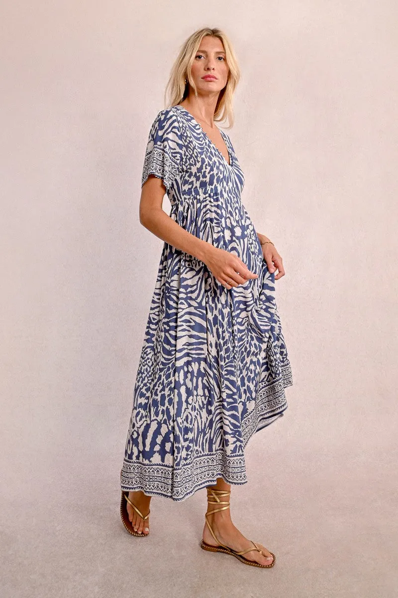 LONG PRINTED DRESS
