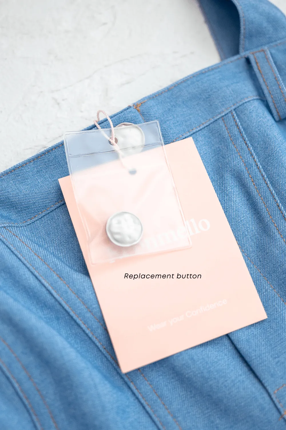 MAELLE DENIM SKATER DRESS IN BLUE