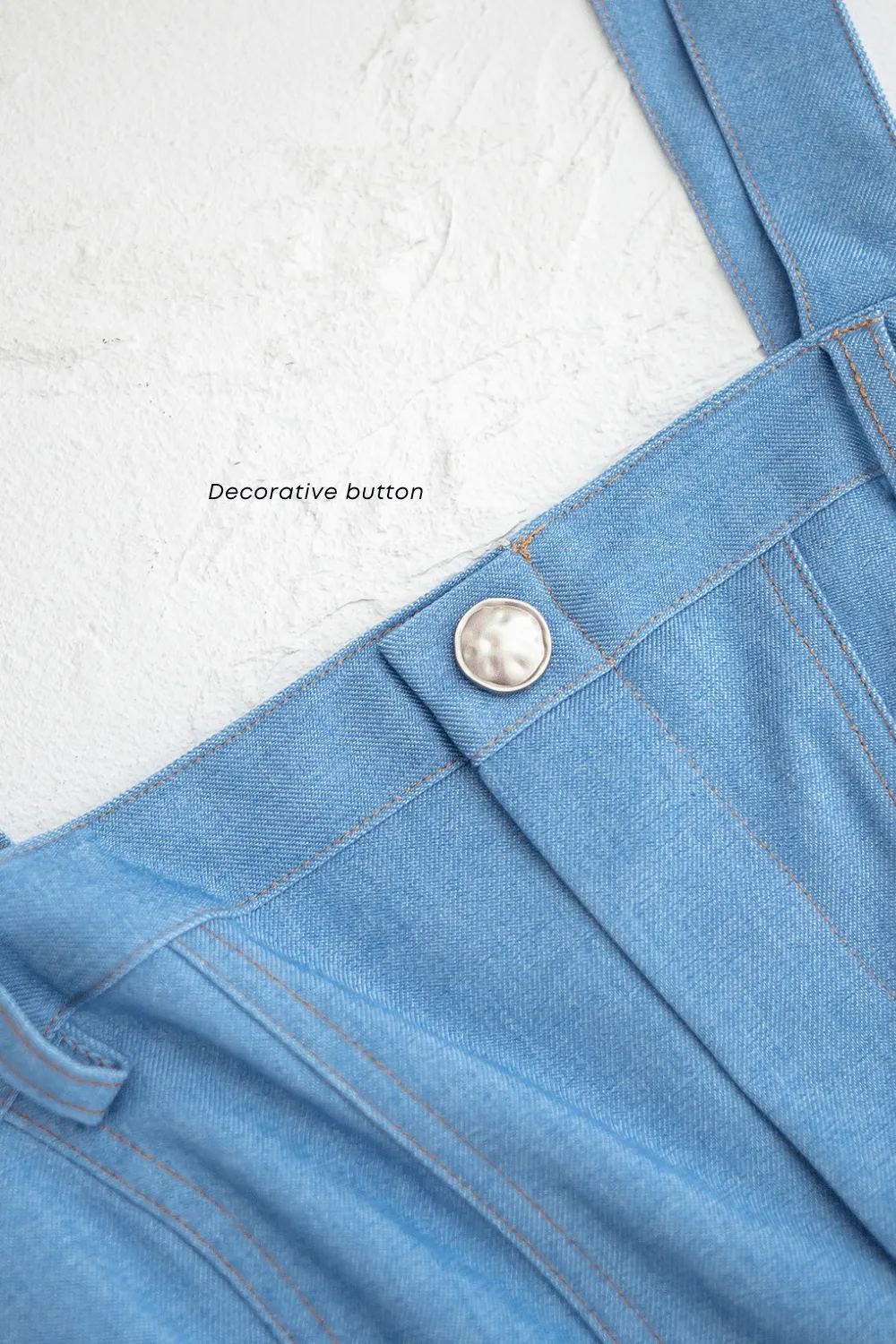 MAELLE DENIM SKATER DRESS IN BLUE