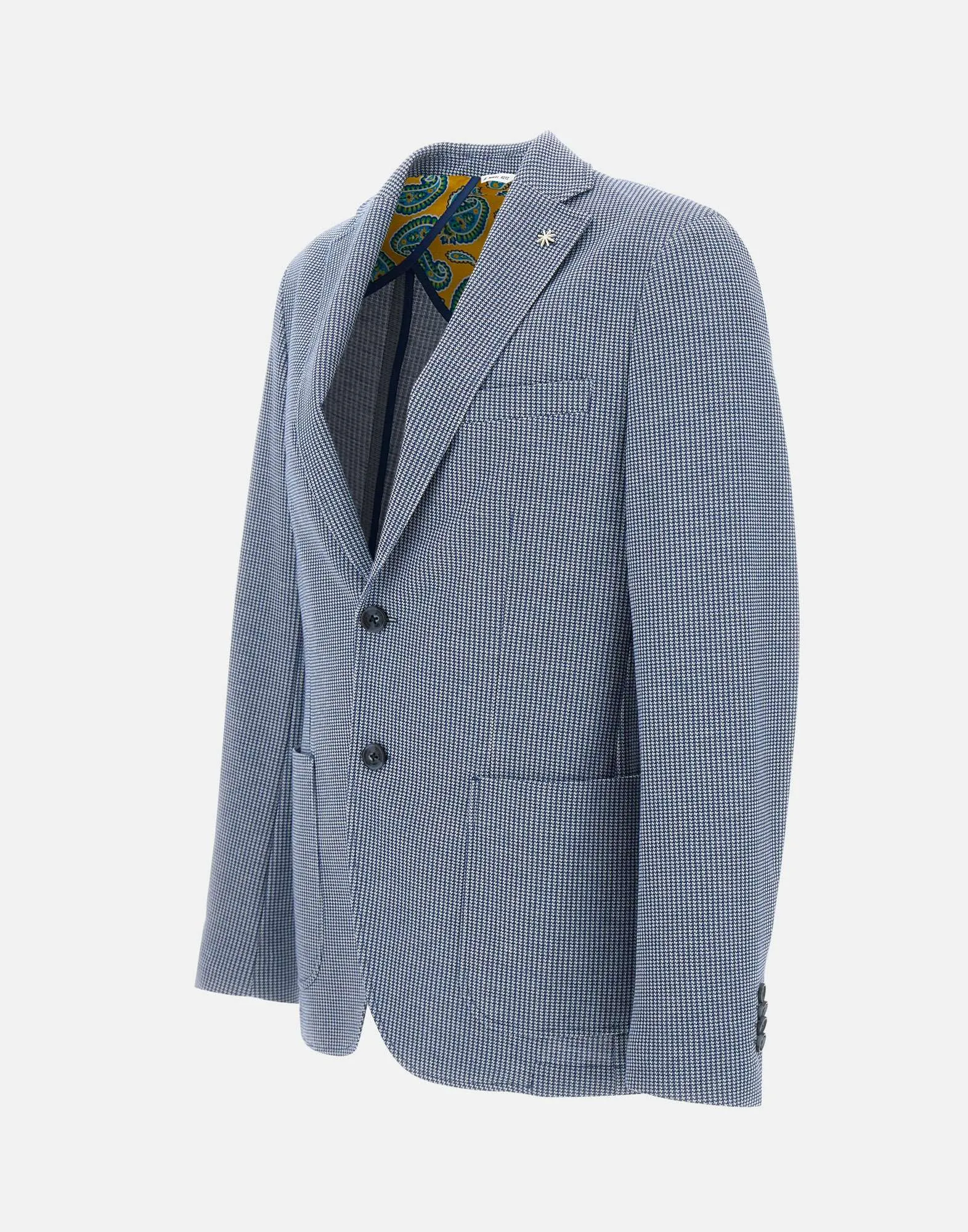 Manuel Ritz Viscose Stretch Houndstooth Blazer