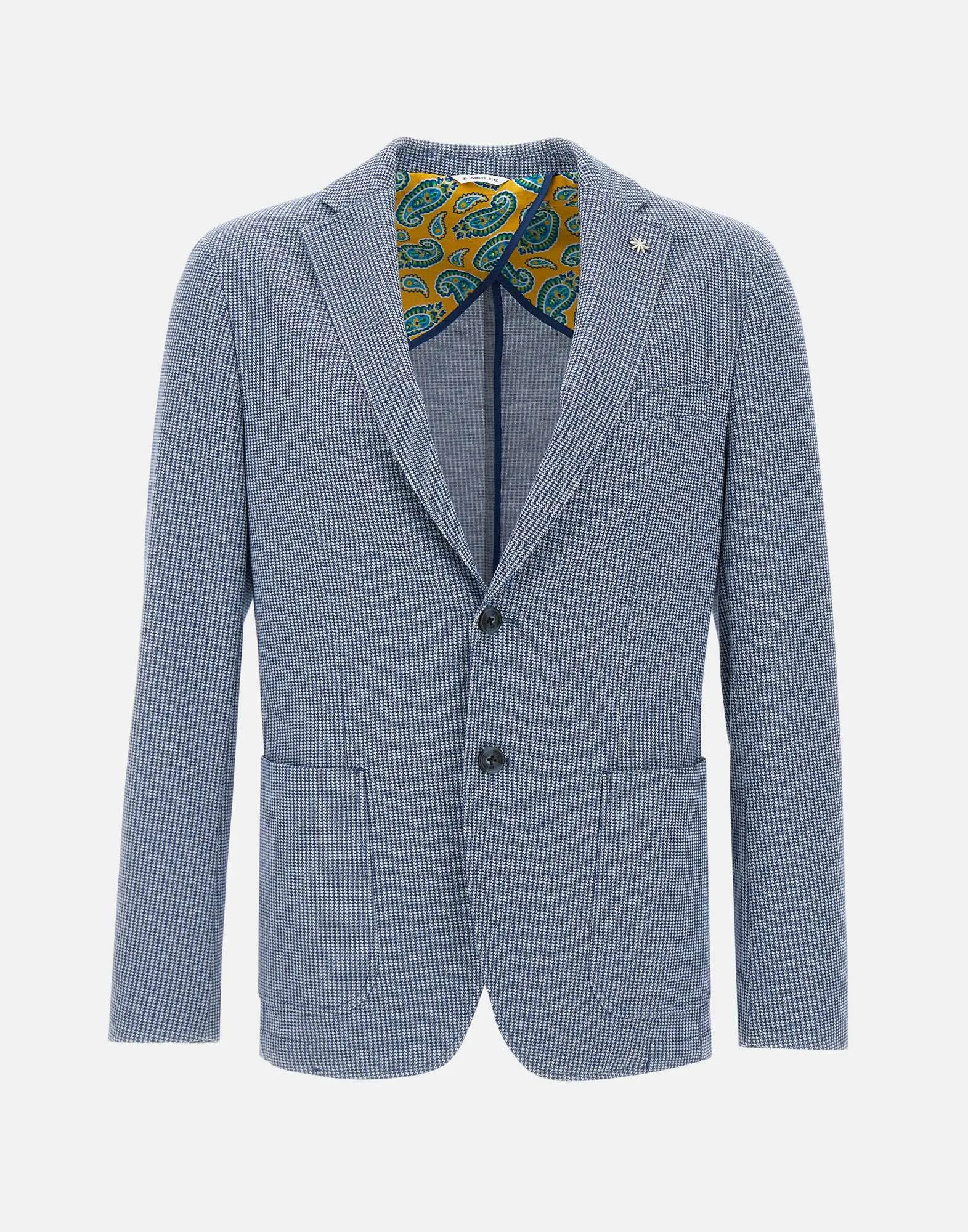Manuel Ritz Viscose Stretch Houndstooth Blazer