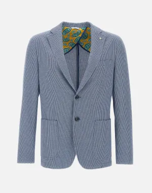 Manuel Ritz Viscose Stretch Houndstooth Blazer