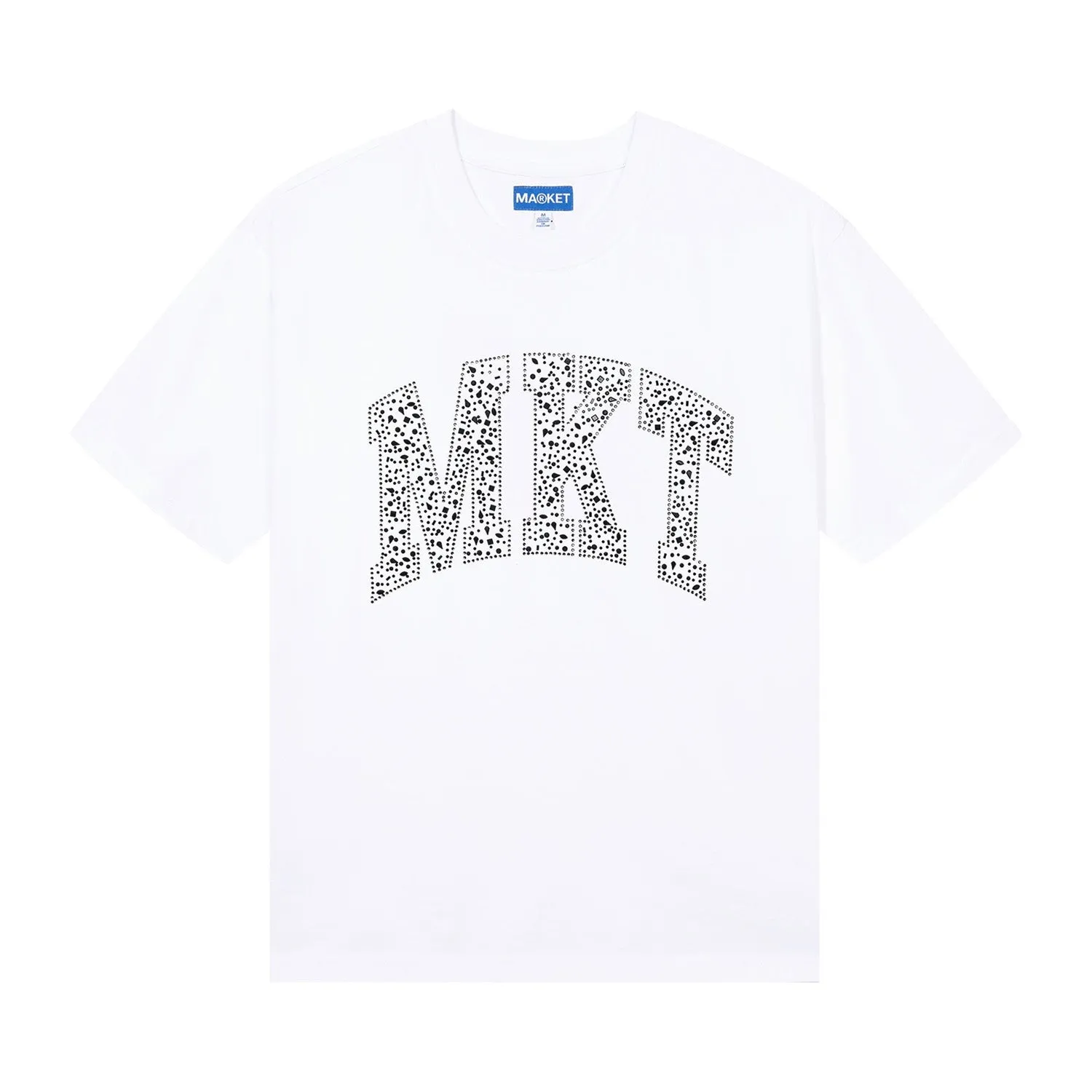 Market Men Rhinestone Arc T-Shirt Tees White