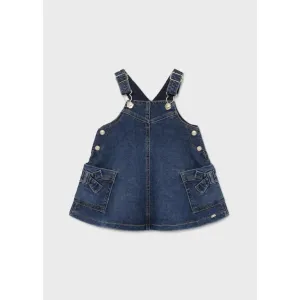 Mayoral Overall Denim Skirt Baby Girl - Dark Denim