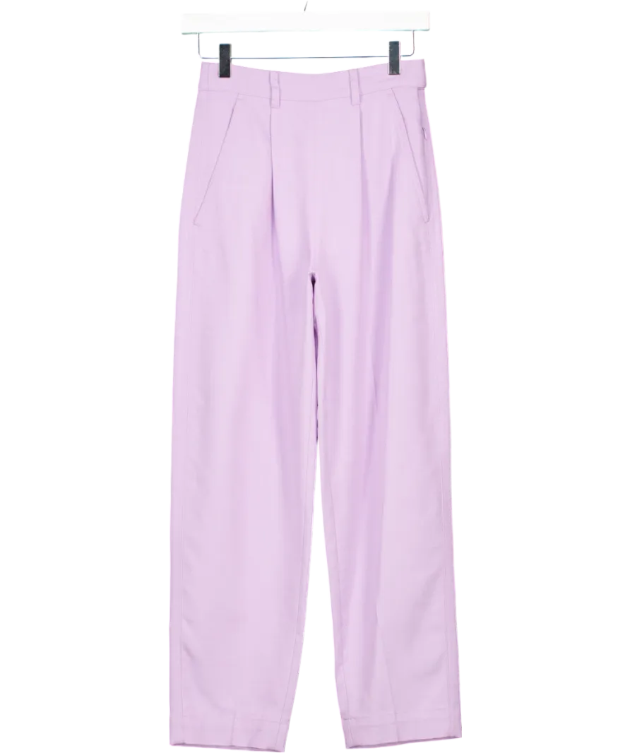 ME&EM Purple Textured Tapered Trouser UK 4