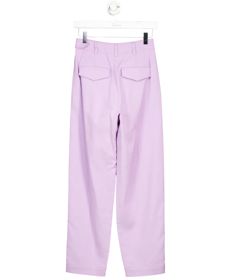 ME&EM Purple Textured Tapered Trouser UK 4