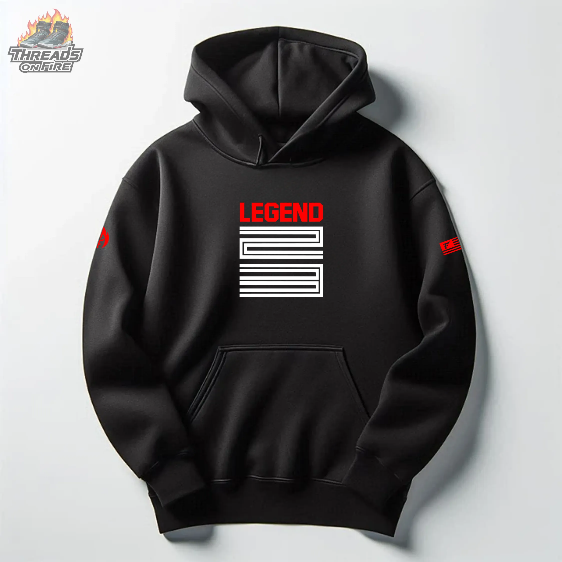 Men's Black Hoodie Black Joggers 23 Legend Sweatsuit Set To Match Air Jordan Retro 11 Bred