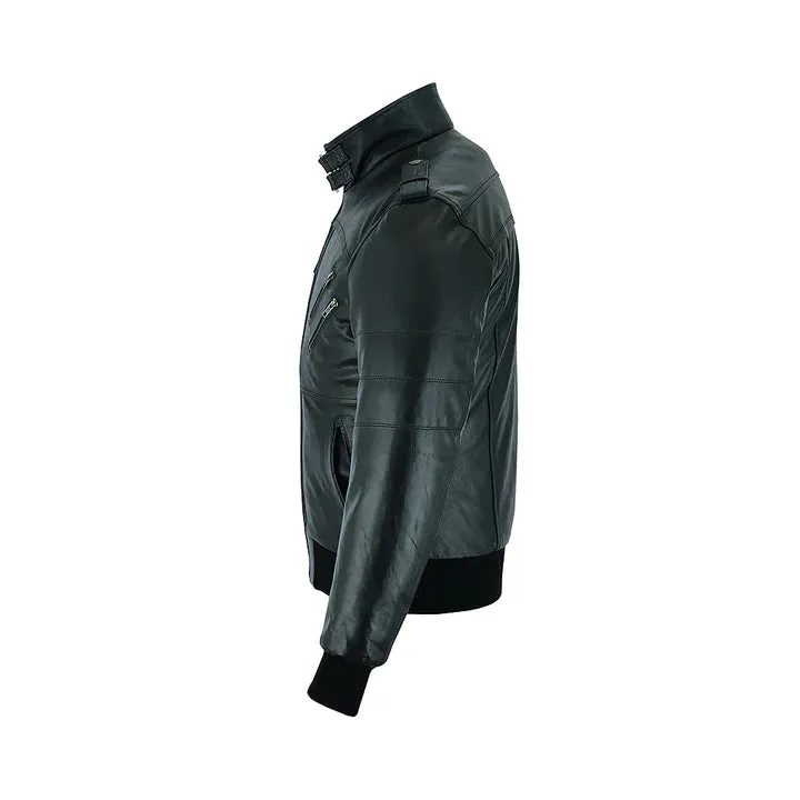 Men's Classic Style Removeable Hood Motorcycle Jacket