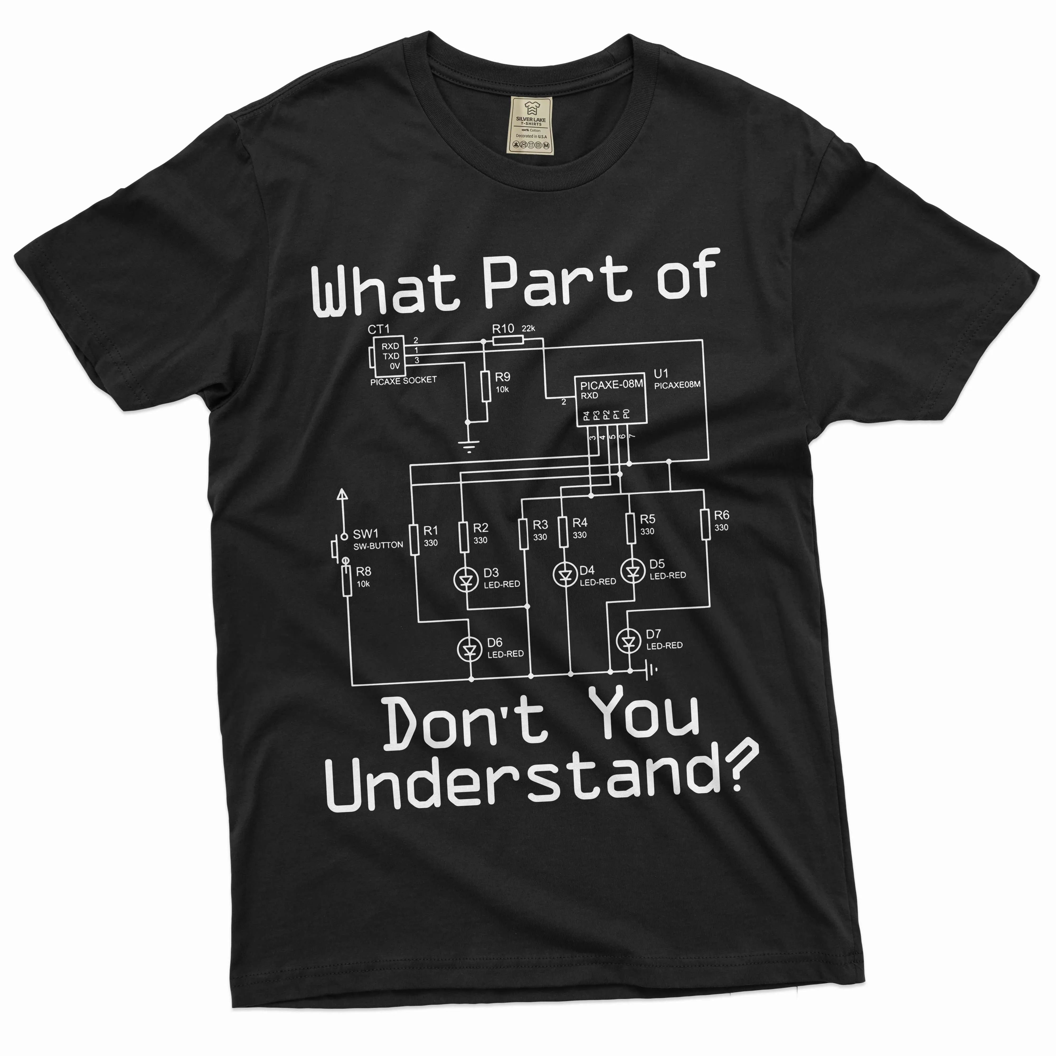Men's Funny Electrician T-shirt electrical wiring diagram husband dad gift tee shirt