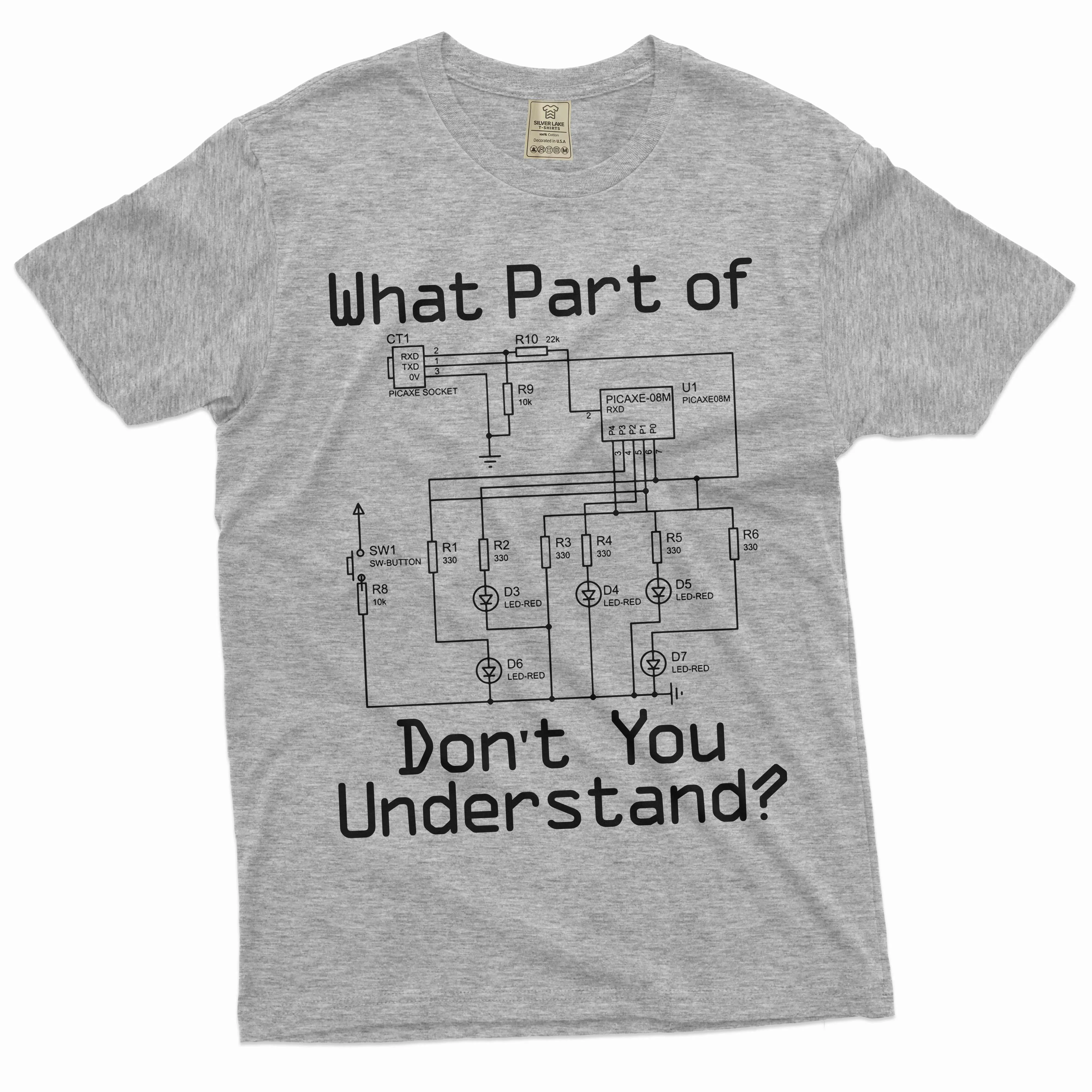 Men's Funny Electrician T-shirt electrical wiring diagram husband dad gift tee shirt