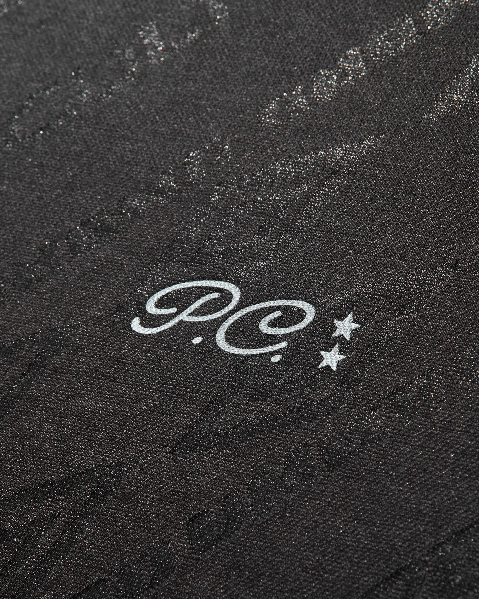 Men's Graphic Longsleeve Polo Black