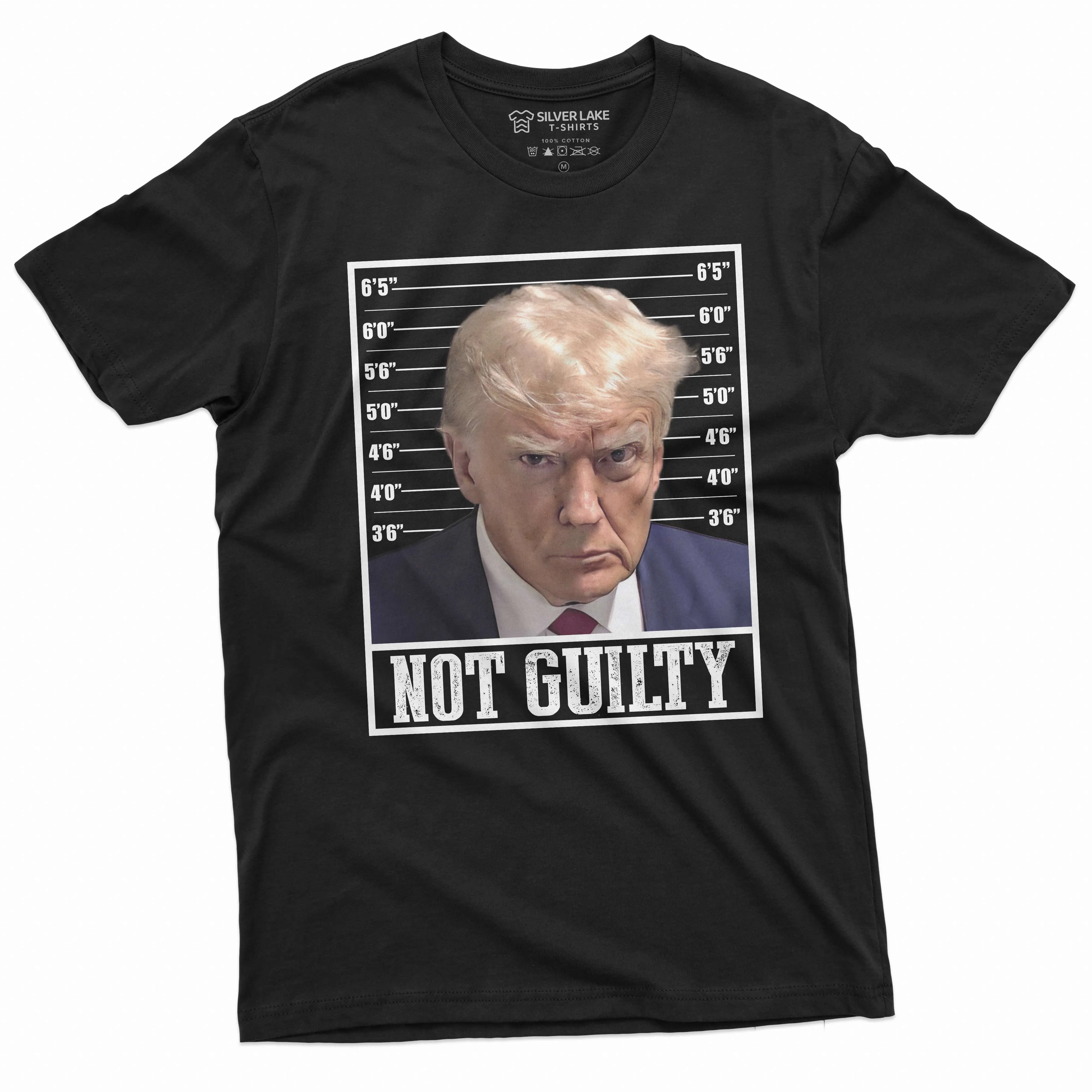 Men's Trump real Mugshot T-shirt DJT Not guilty Georgia real Mug shot political Tee shirt
