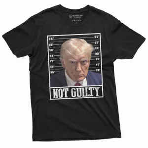 Men's Trump real Mugshot T-shirt DJT Not guilty Georgia real Mug shot political Tee shirt