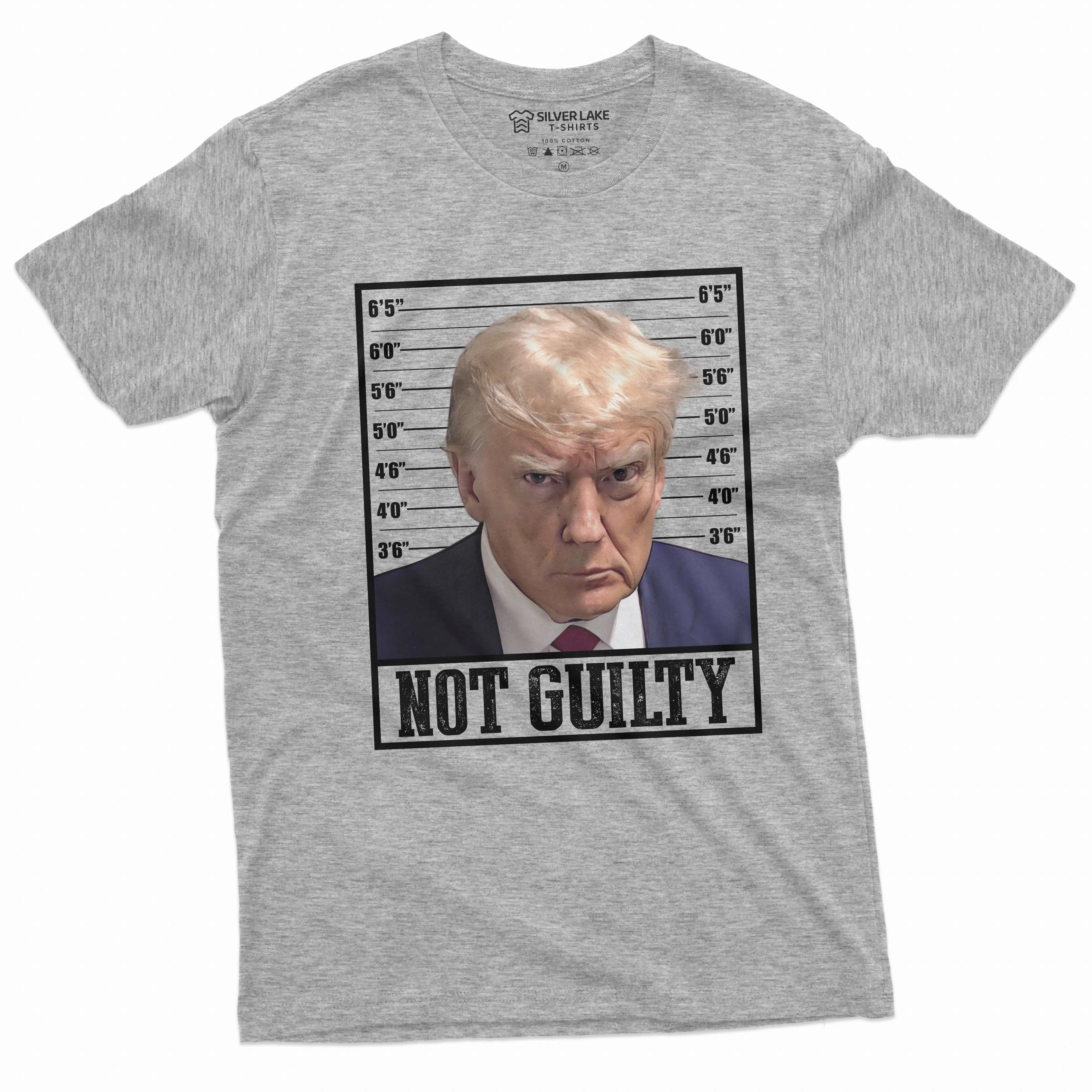 Men's Trump real Mugshot T-shirt DJT Not guilty Georgia real Mug shot political Tee shirt
