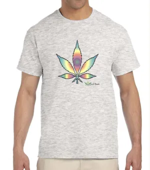 Men's Weed-Snob Rainbow Color Changing Pot Leaf T-Shirt