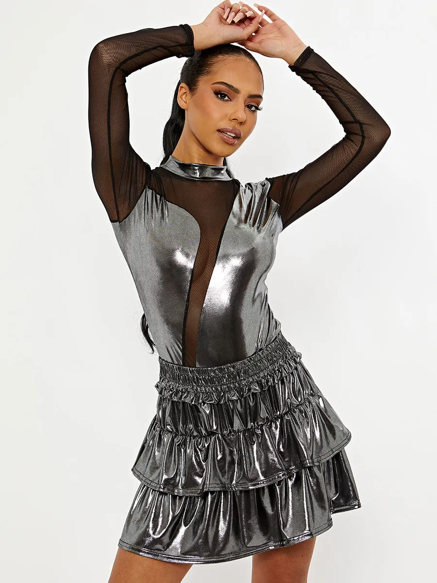 Metallic Rara Skirt
