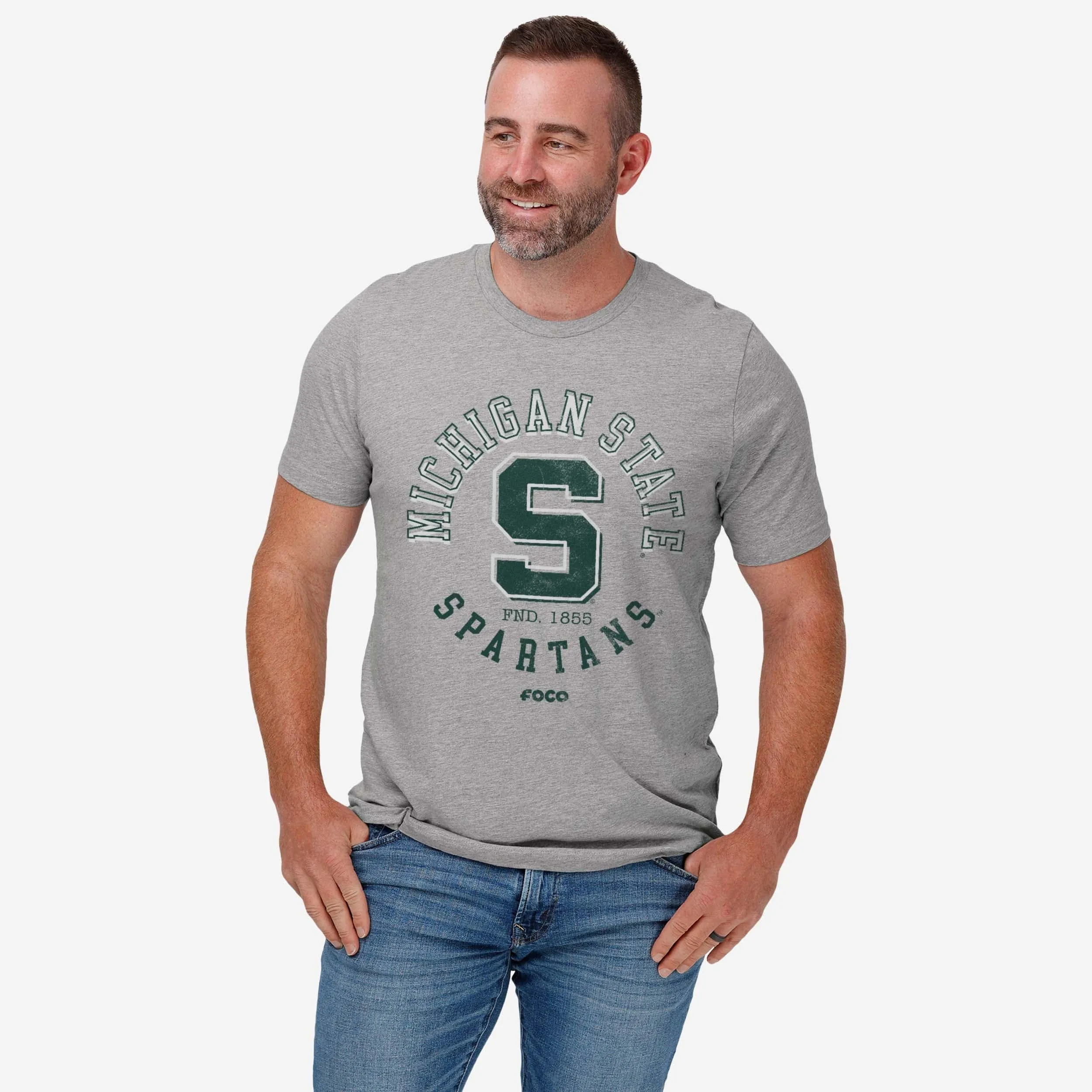 Michigan State Spartans Circle Vintage T-Shirt