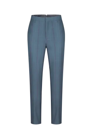 Mid-rise Wool-blend Slim-fit Checked Trousers