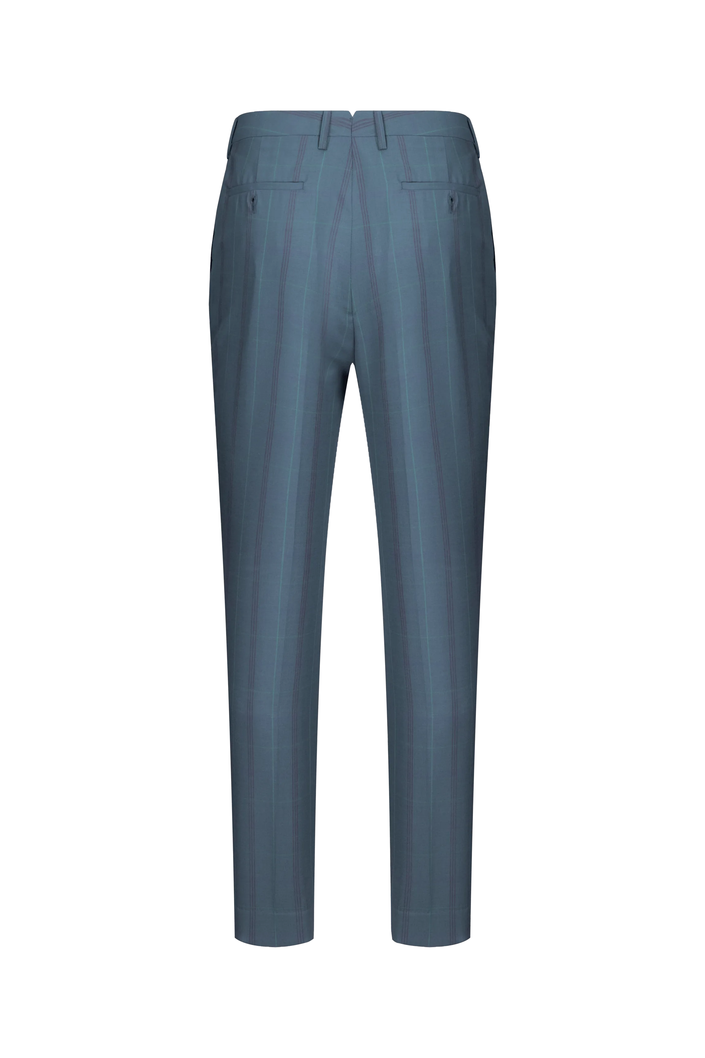 Mid-rise Wool-blend Slim-fit Checked Trousers