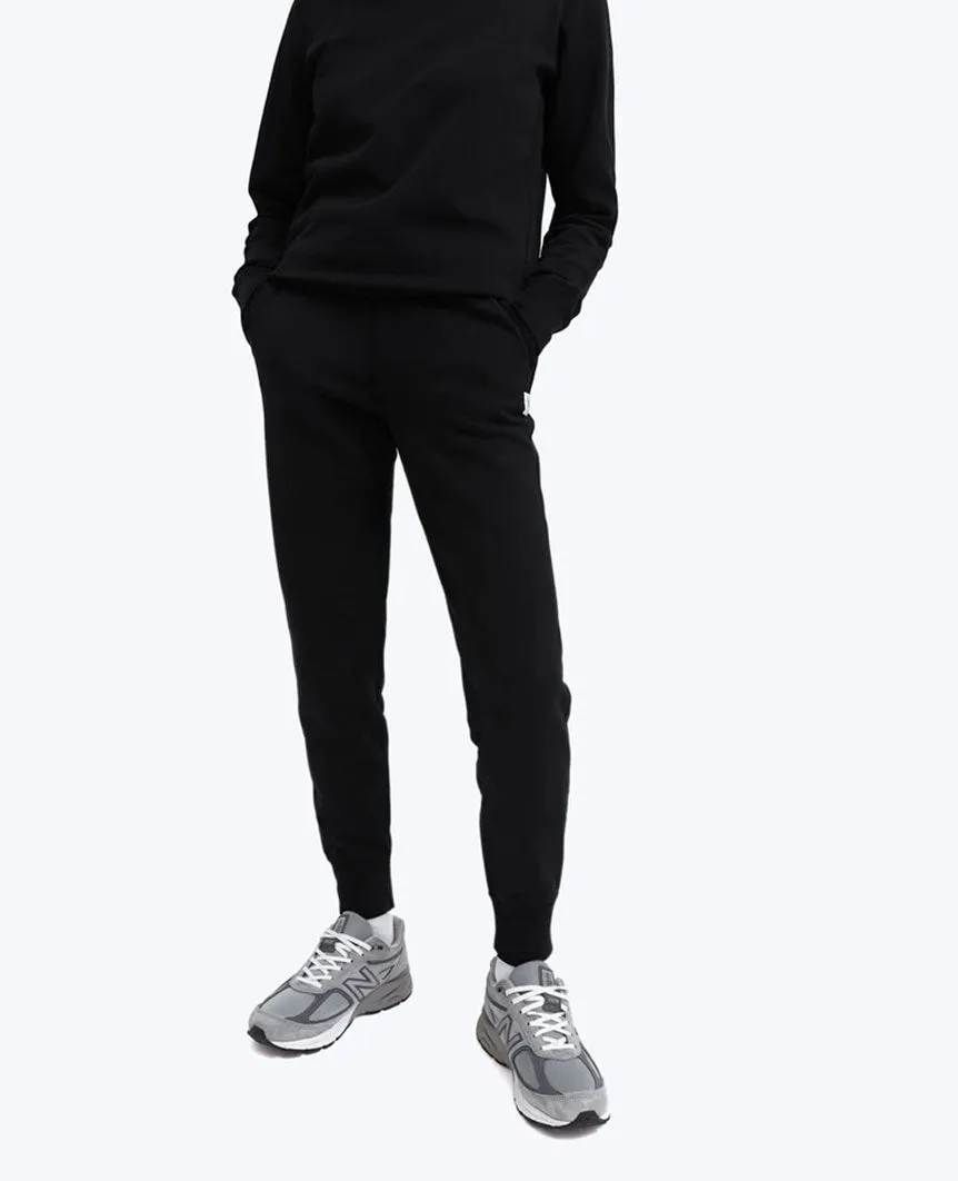 Midweight Terry Slim Sweatpant Womens Black