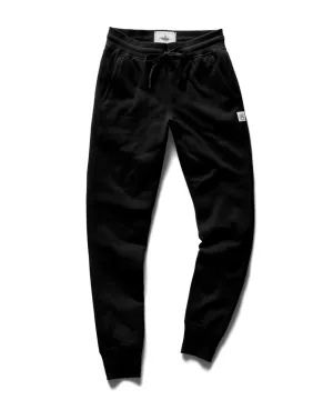 Midweight Terry Slim Sweatpant Womens Black