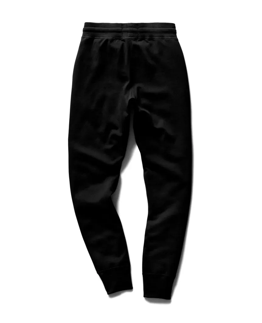Midweight Terry Slim Sweatpant Womens Black