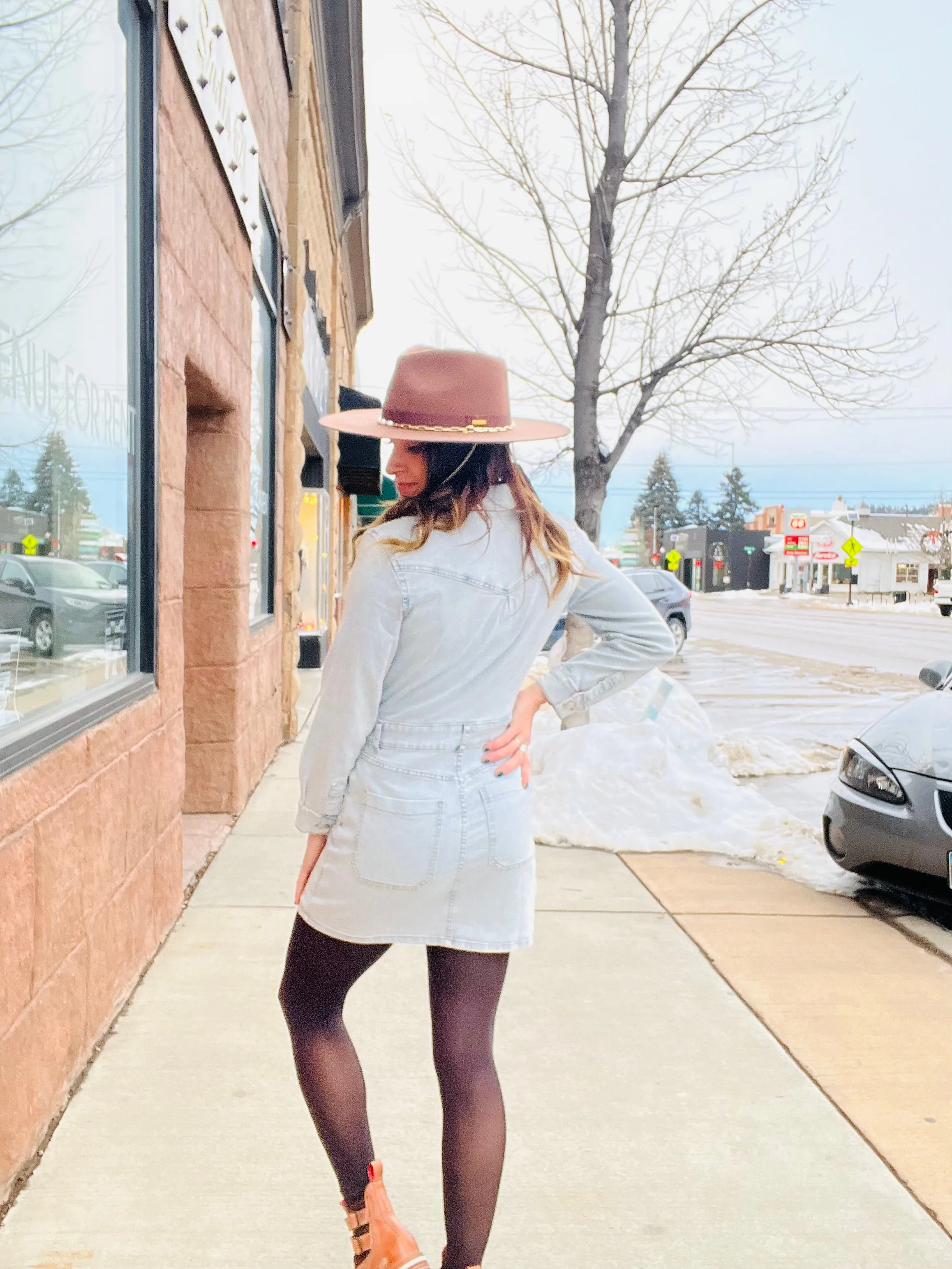 Mineral Washed Denim Dress