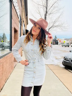 Mineral Washed Denim Dress