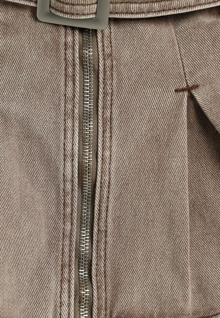 Mini Pleated Cargo Skirt by RUW