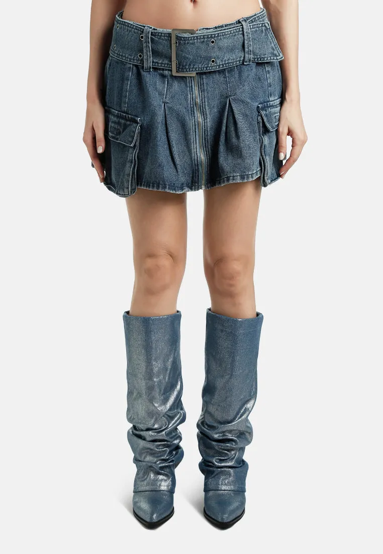 Mini Pleated Cargo Skirt by RUW