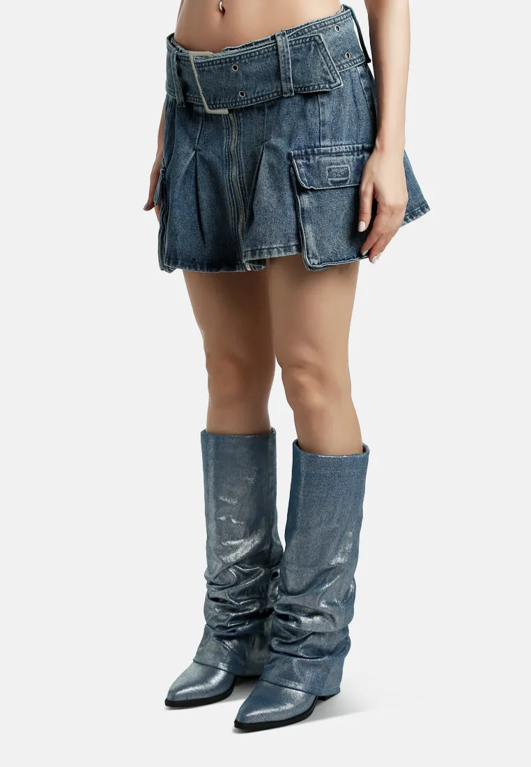 Mini Pleated Cargo Skirt by RUW
