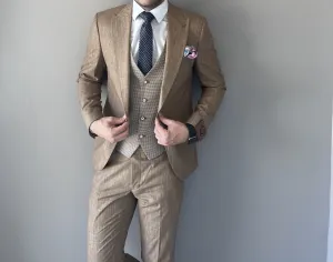 Mocha M 3-piece slim suit