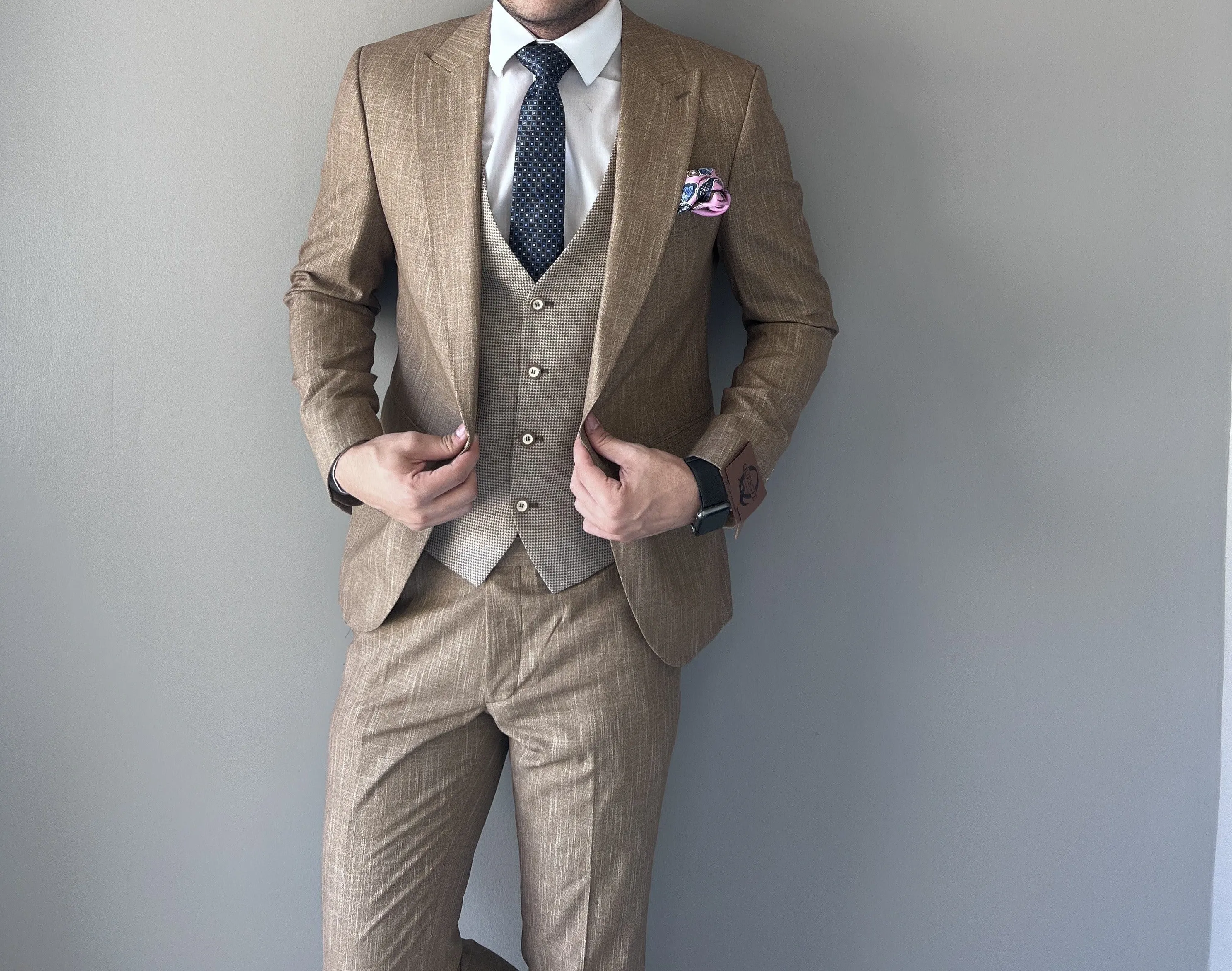 Mocha M 3-piece slim suit