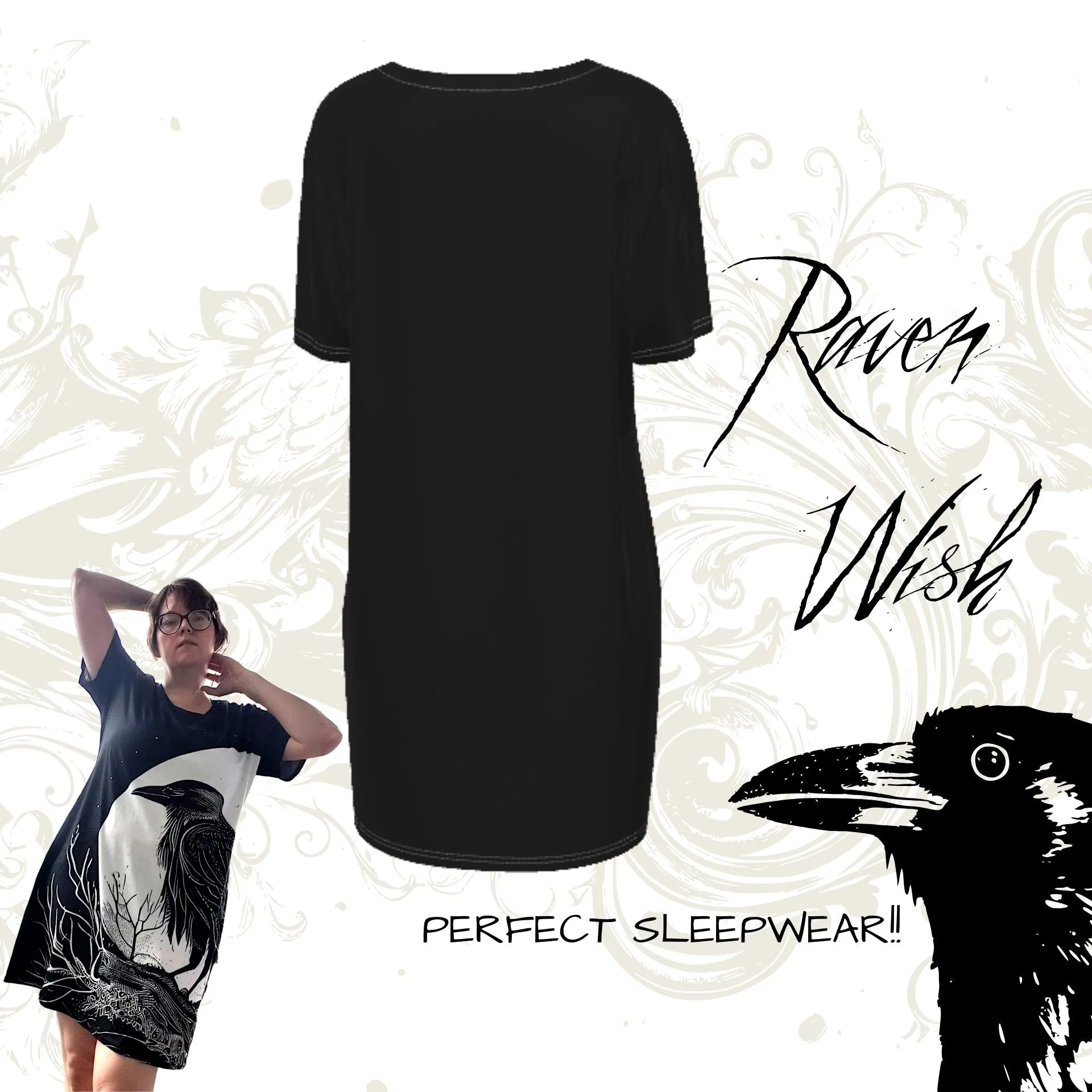 Moss Wood Raven Tshirt Shirtdress