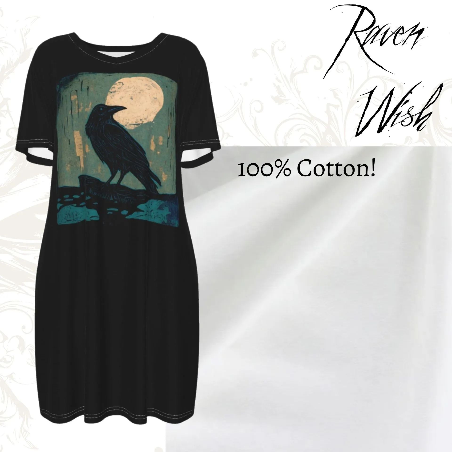 Moss Wood Raven Tshirt Shirtdress