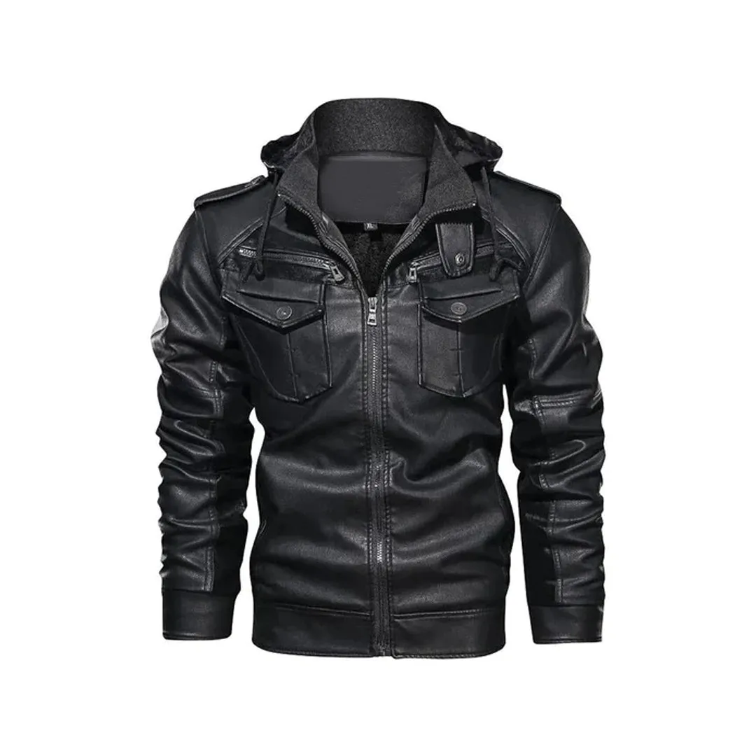 Moto Original Leather Cafe Racer Jacket