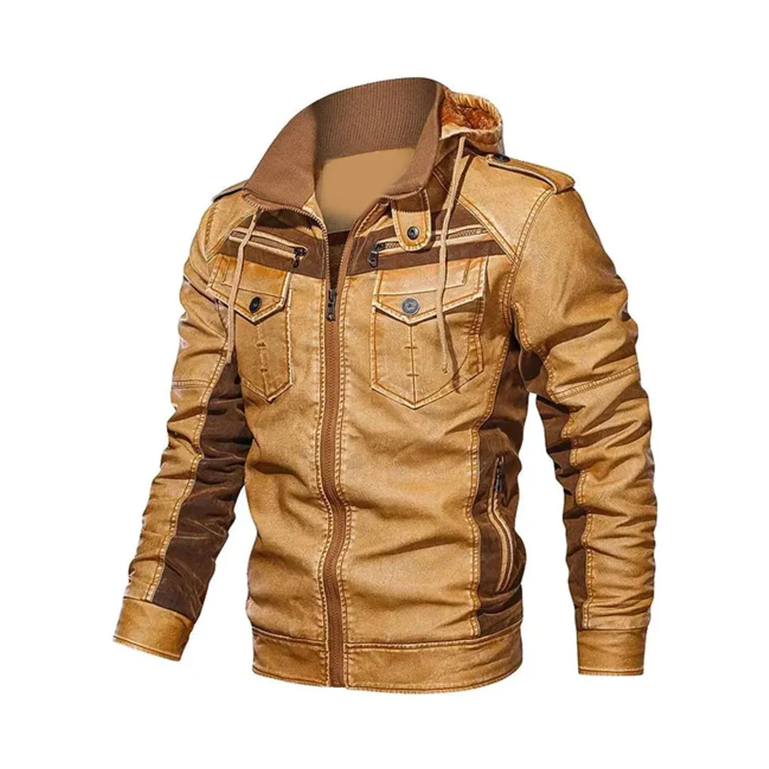 Moto Original Leather Cafe Racer Jacket