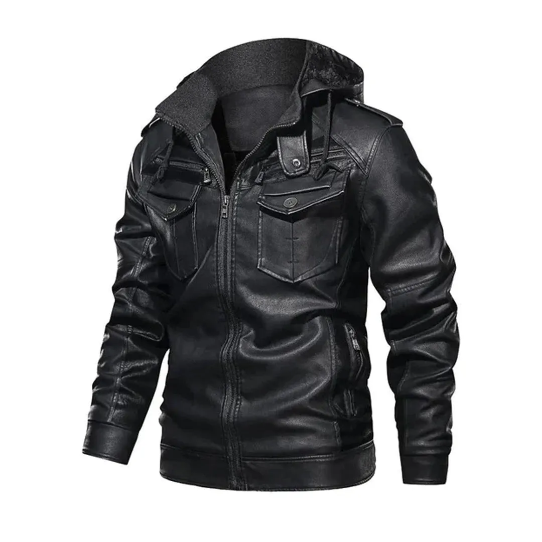 Moto Original Leather Cafe Racer Jacket
