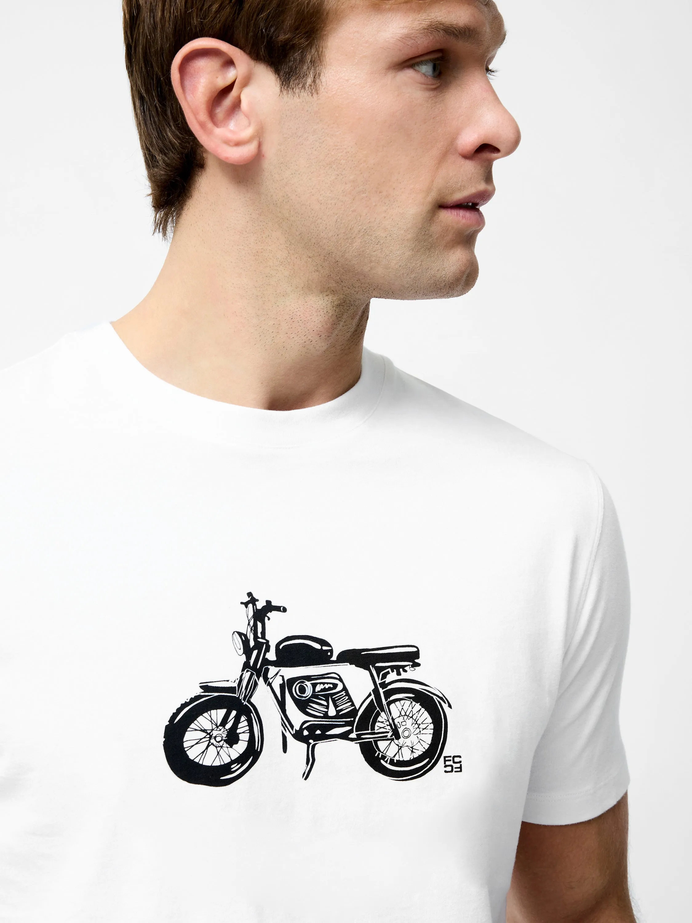 Motorbike Organic Short Sleeve Graphic T-Shirt
