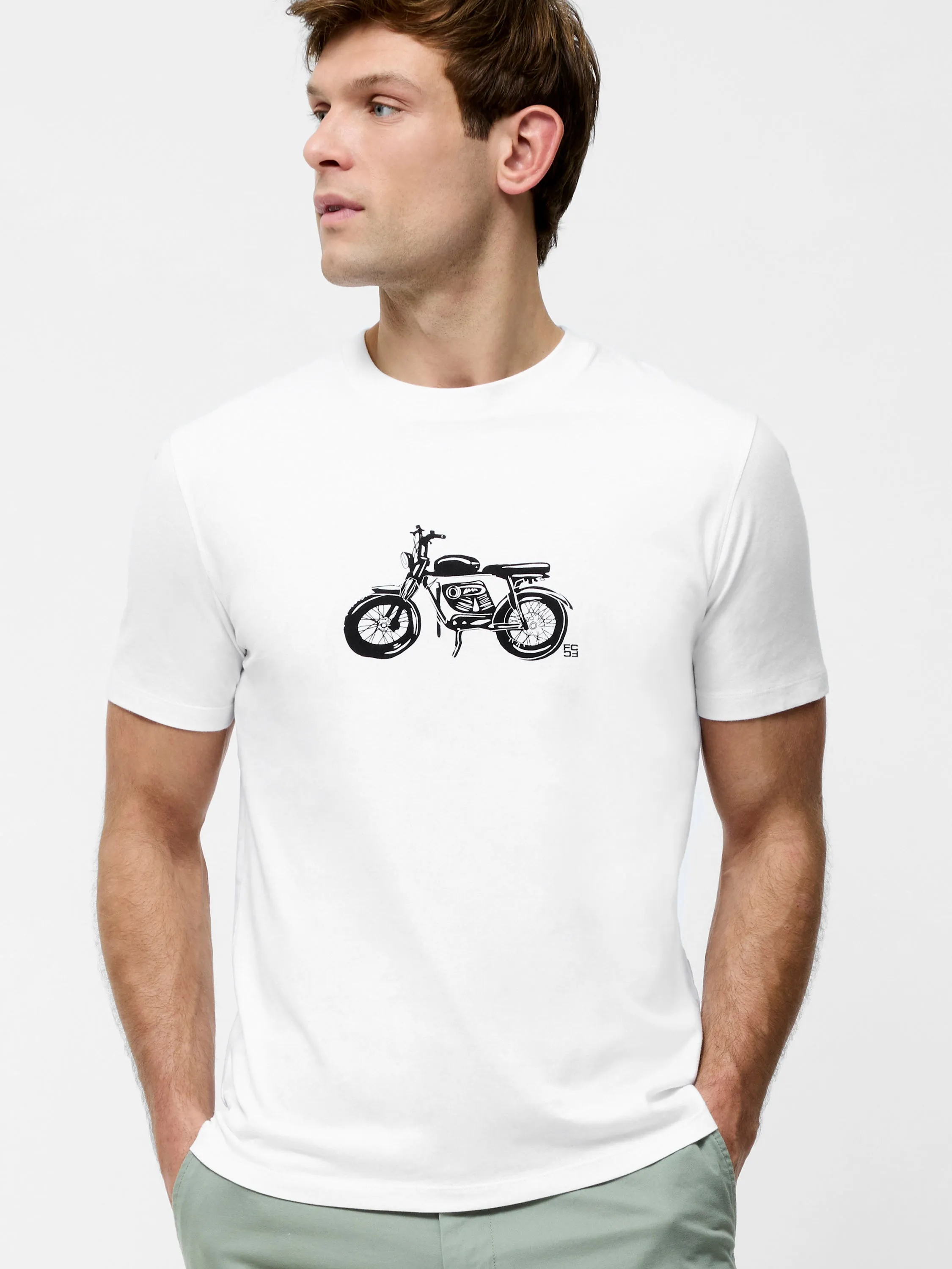 Motorbike Organic Short Sleeve Graphic T-Shirt