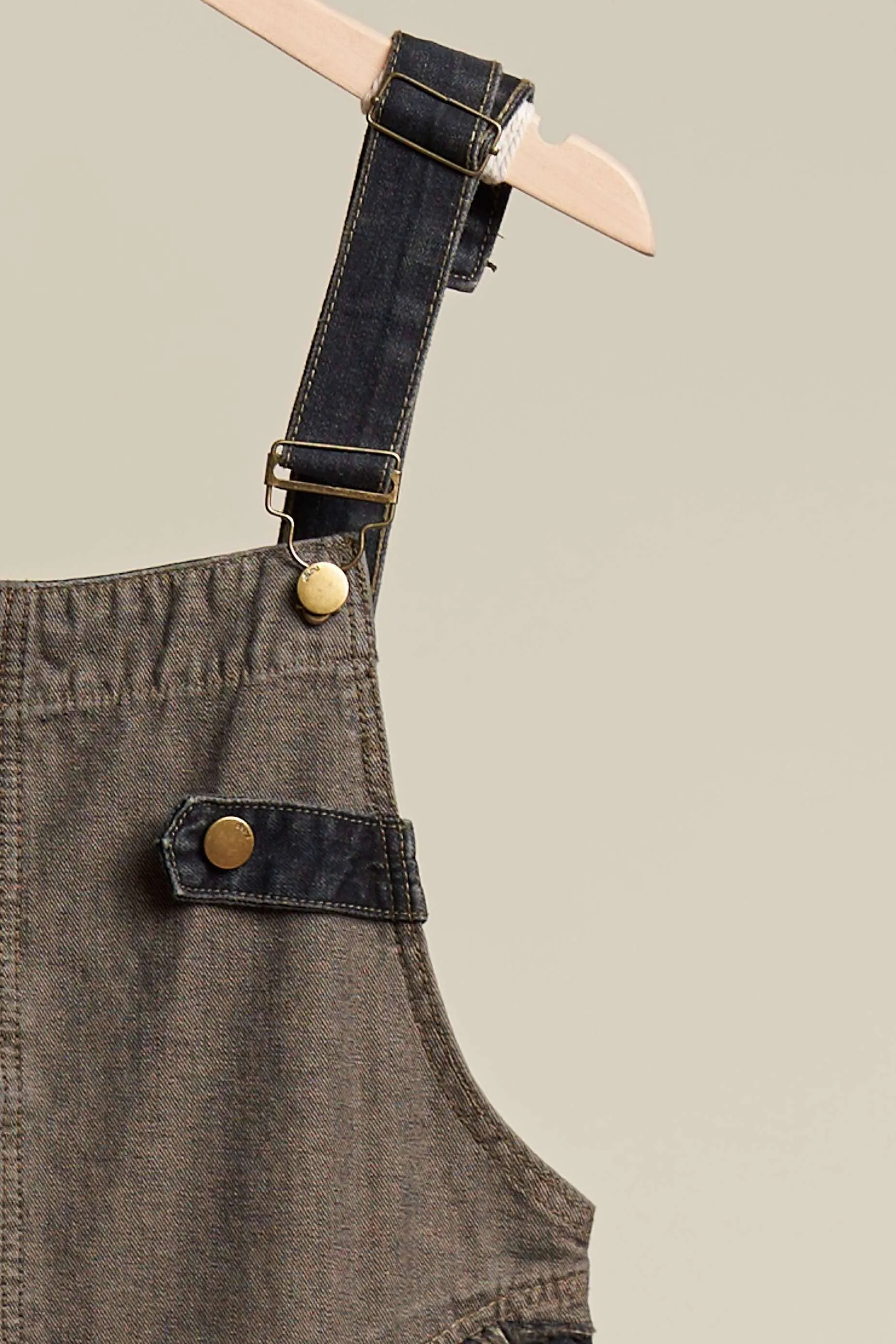 Multi Denim Color Block Overall Mello Dress
