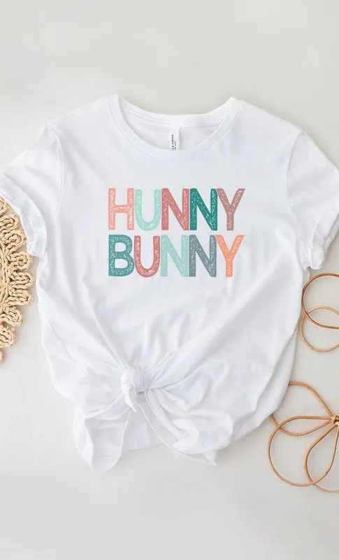 Multicolor Pastel Hunny Bunny Graphic Tee