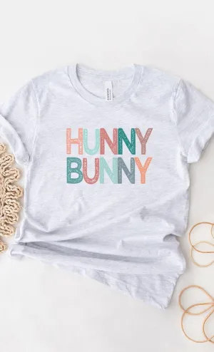 Multicolor Pastel Hunny Bunny Graphic Tee