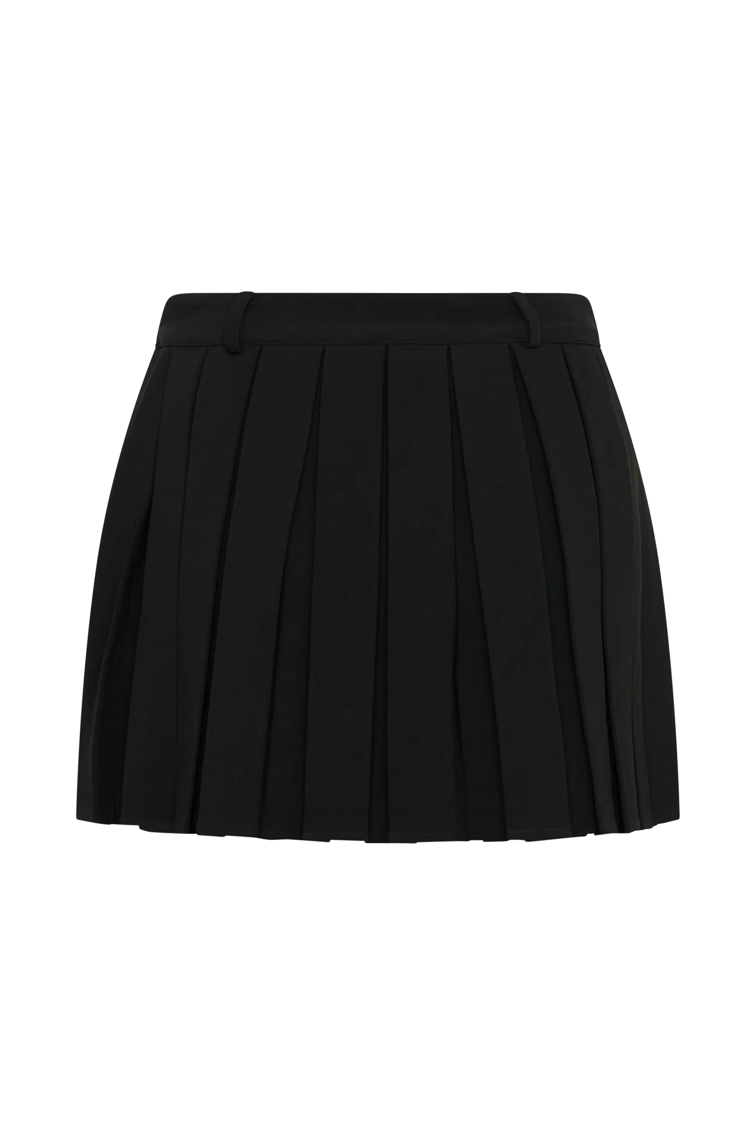 Mura Pleated Mini Skirt - Black