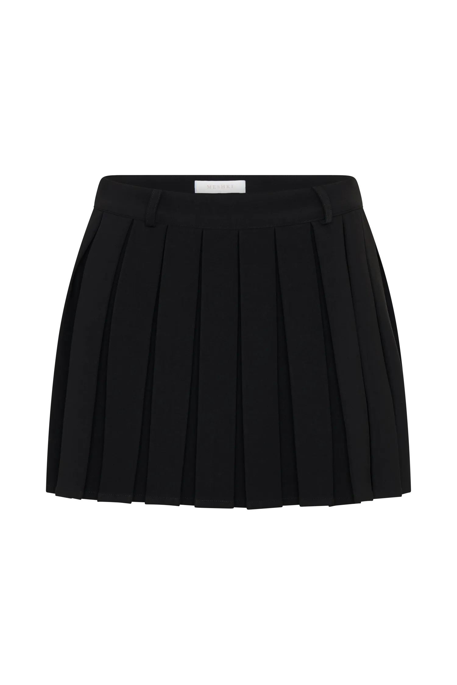 Mura Pleated Mini Skirt - Black