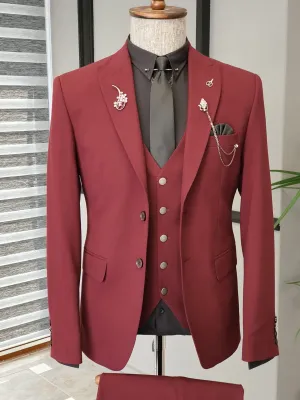 Napoli Red Slim Fit Suit – Elevate Your Wardrobe