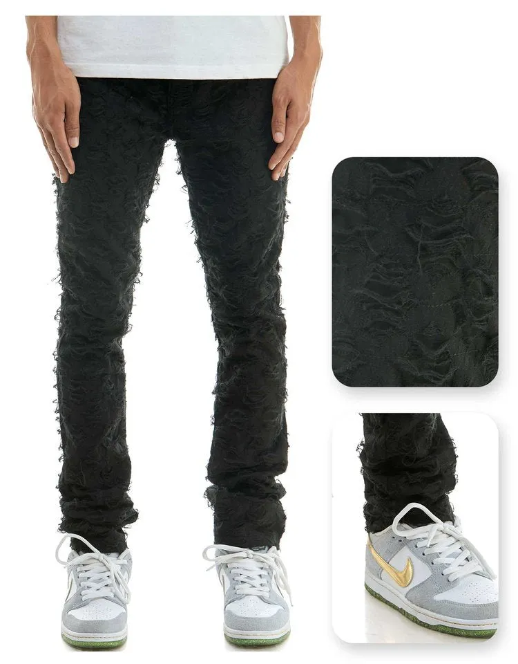Net Stacked Pants - Stacked Skinny Fit