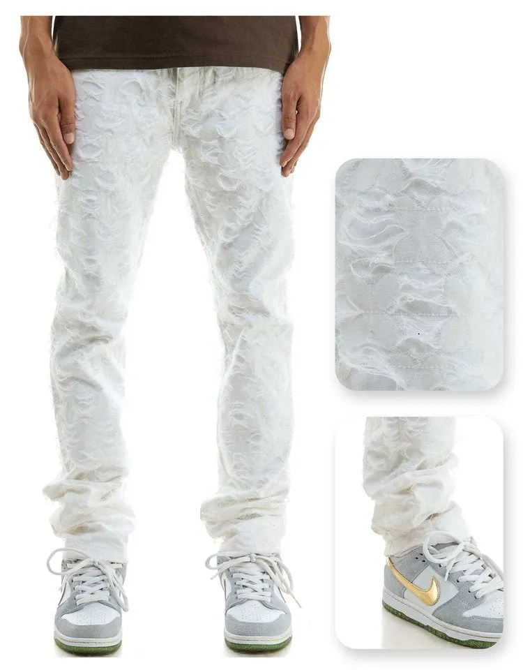Net Stacked Pants - Stacked Skinny Fit