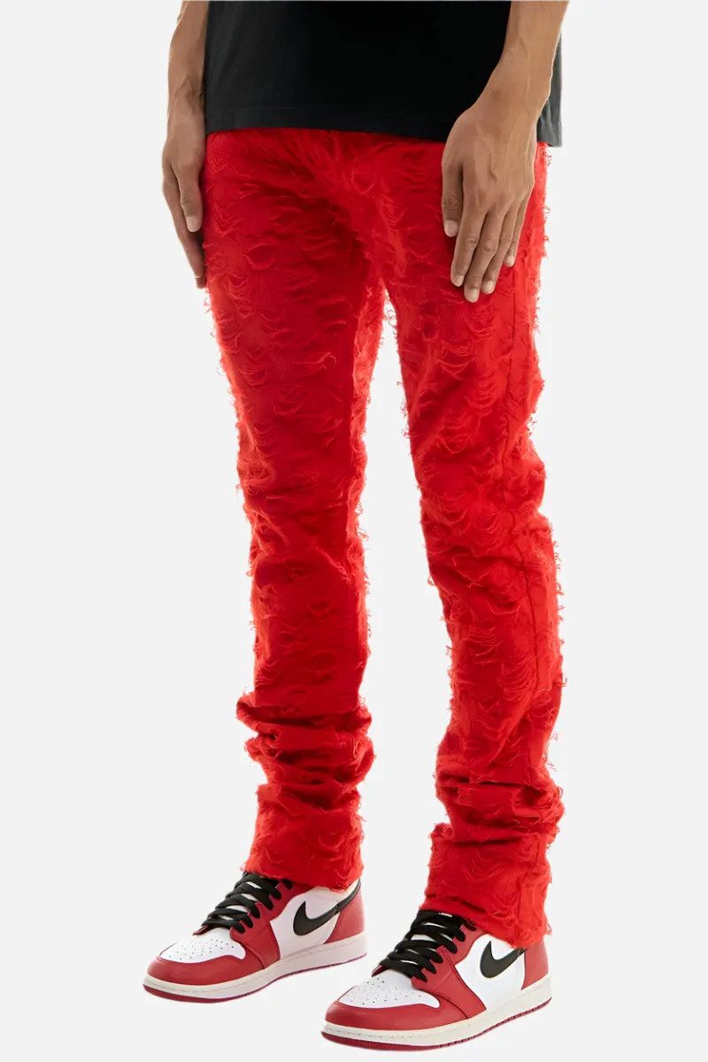 Net Stacked Pants - Stacked Skinny Fit