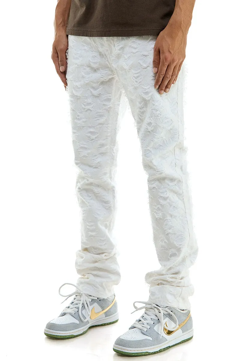 Net Stacked Pants - Stacked Skinny Fit